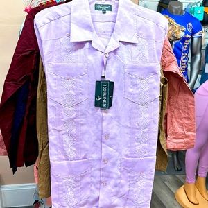 Beautiful 100/00 linen men dress shirt